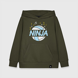 Толстовка детская хлопковая Volleyball Ninja, цвет: хаки