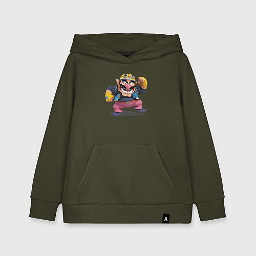 Детская толстовка-худи Wario Super Mario / Хаки – фото 1