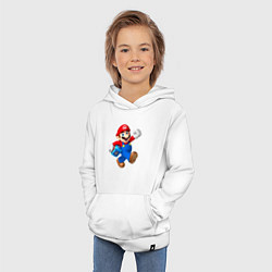 Толстовка детская хлопковая Super Mario Hero!, цвет: белый — фото 2