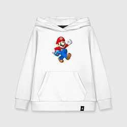 Толстовка детская хлопковая Super Mario Hero!, цвет: белый