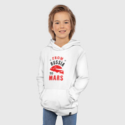 Толстовка детская хлопковая Из России на Марс, цвет: белый — фото 2