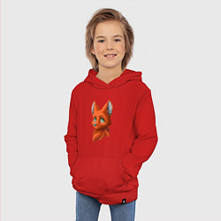 Толстовка детская хлопковая Милая лисичка Cute fox, цвет: красный — фото 2