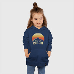 Толстовка детская хлопковая Russia - Nature, цвет: тёмно-синий — фото 2