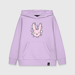 Толстовка детская хлопковая Bad Bunny Floral Bunny, цвет: лаванда