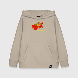 Детская толстовка-худи Герб Карта СССР