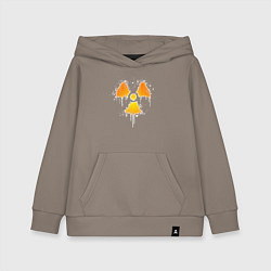 Толстовка детская хлопковая Radioactive symbol, цвет: утренний латте