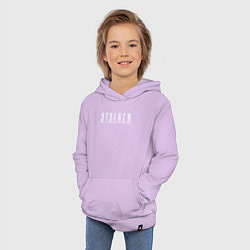 Толстовка детская хлопковая S T A L K E R - Logo, цвет: лаванда — фото 2