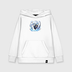 Толстовка детская хлопковая Летящая Римуру, цвет: белый