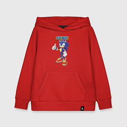 Толстовка детская хлопковая Sonic Hedgehog Video game!, цвет: красный