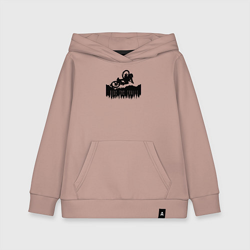 Детская толстовка-худи Ride the trailz / Пыльно-розовый – фото 1