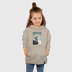 Толстовка детская хлопковая Snipes at the Shore, цвет: миндальный — фото 2