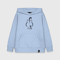 Толстовка детская хлопковая Очень-очень важный кот, цвет: мягкое небо