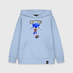 Толстовка детская хлопковая Sonic the Hedgehog 2, цвет: мягкое небо