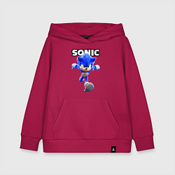 Толстовка детская хлопковая Sonic the Hedgehog 2022, цвет: маджента