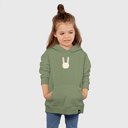 Толстовка детская хлопковая Милый пасхальный кролик, цвет: авокадо — фото 2