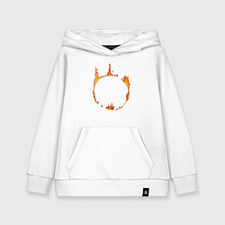 Толстовка детская хлопковая Dark Souls Знак тьмы, цвет: белый