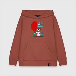 Детская толстовка-худи Сова химик