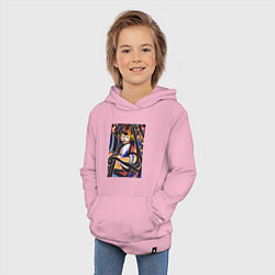 Толстовка детская хлопковая Child in Rocker Ребёнок - абстракция, цвет: светло-розовый — фото 2