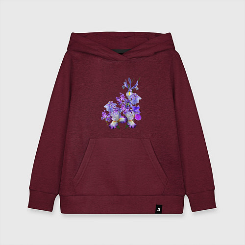 Детская толстовка-худи Ириски Ирисы / Меланж-бордовый – фото 1