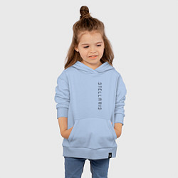 Толстовка детская хлопковая Стелларис Вертикальное лого, цвет: мягкое небо — фото 2