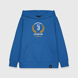 Толстовка детская хлопковая Лого Juventus и надпись Legendary Football Club, цвет: синий
