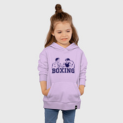 Толстовка детская хлопковая Бокс Boxing is cool, цвет: лаванда — фото 2