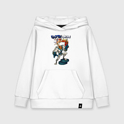 Толстовка детская хлопковая Earth worm - Jim, цвет: белый