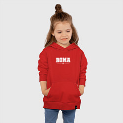 Толстовка детская хлопковая Roma Football Club Классика, цвет: красный — фото 2