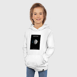 Толстовка детская хлопковая Moon Луна Space collections, цвет: белый — фото 2