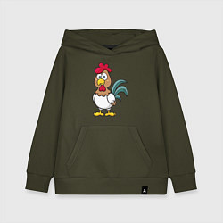 Толстовка детская хлопковая Милый Петушок, цвет: хаки