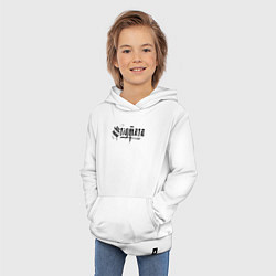 Толстовка детская хлопковая Stigmata логотип, цвет: белый — фото 2