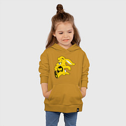 Толстовка детская хлопковая Wu-Tang Bunny, цвет: горчичный — фото 2