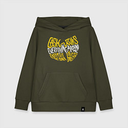 Толстовка детская хлопковая CREAM Wu-Tang, цвет: хаки