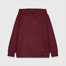 Толстовка детская хлопковая ПУЛЬС - БЕГ, цвет: меланж-бордовый