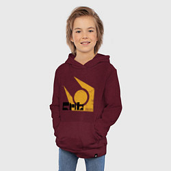 Толстовка детская хлопковая City 17 - half life, цвет: меланж-бордовый — фото 2