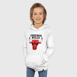 Толстовка детская хлопковая Chicago Bulls, цвет: белый — фото 2