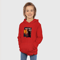 Толстовка детская хлопковая STRAY FOLLOW MEOW, цвет: красный — фото 2