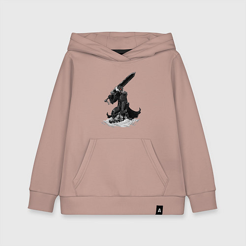 Детская толстовка-худи Berserk the Black Swordsman / Пыльно-розовый – фото 1