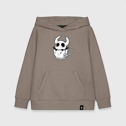 Детская толстовка-худи Hollow Knight рыцарь в чашке / Утренний латте – фото 1