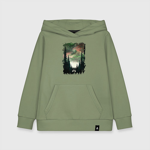 Детская толстовка-худи Лес кругом / Авокадо – фото 1