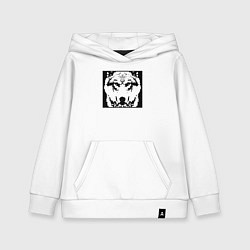 Толстовка детская хлопковая Fenrir giant wolf, цвет: белый