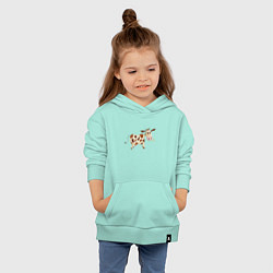 Толстовка детская хлопковая Корова кушает, цвет: мятный — фото 2