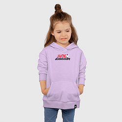 Толстовка детская хлопковая Дзюдоист лого, цвет: лаванда — фото 2