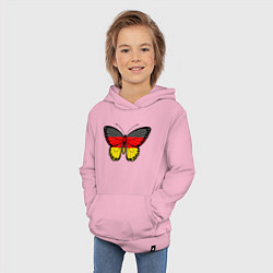 Толстовка детская хлопковая Бабочка - Германия, цвет: светло-розовый — фото 2