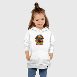 Толстовка детская хлопковая Тыква с косой - хэллоуин, цвет: белый — фото 2
