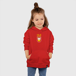 Толстовка детская хлопковая Old School emblem, цвет: красный — фото 2
