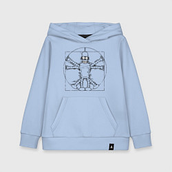 Толстовка детская хлопковая Vitruvian Bender, цвет: мягкое небо