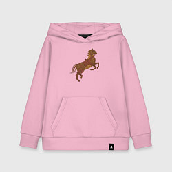 Толстовка детская хлопковая Стимпанк-лошадь, цвет: светло-розовый