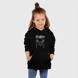 Толстовка детская хлопковая Stigmata рок кот, цвет: черный — фото 2