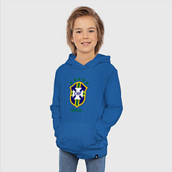 Толстовка детская хлопковая Brasil CBF, цвет: синий — фото 2